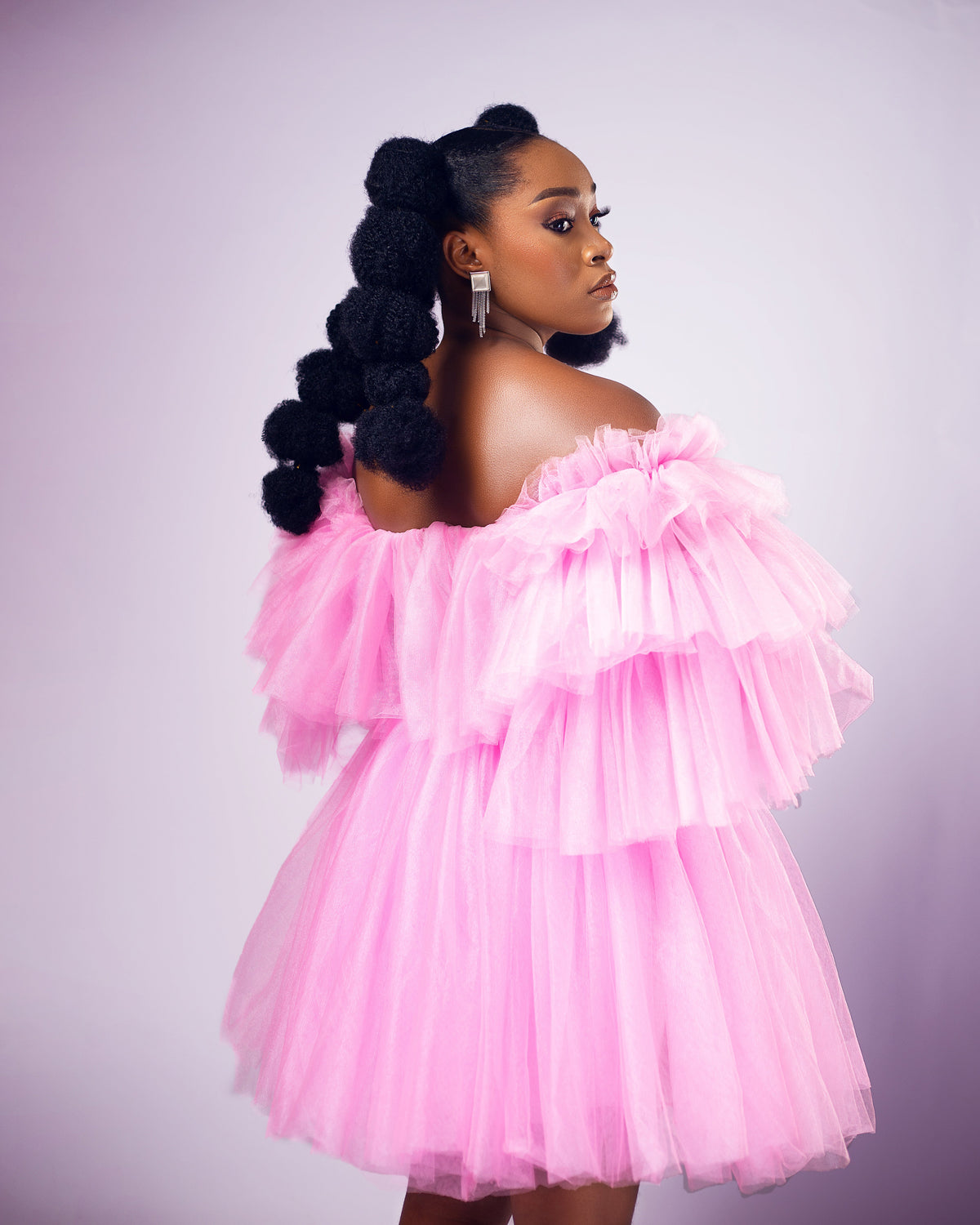 Be Mine Dress - Romantic Off-Shoulder Tulle Dress - Dimaz