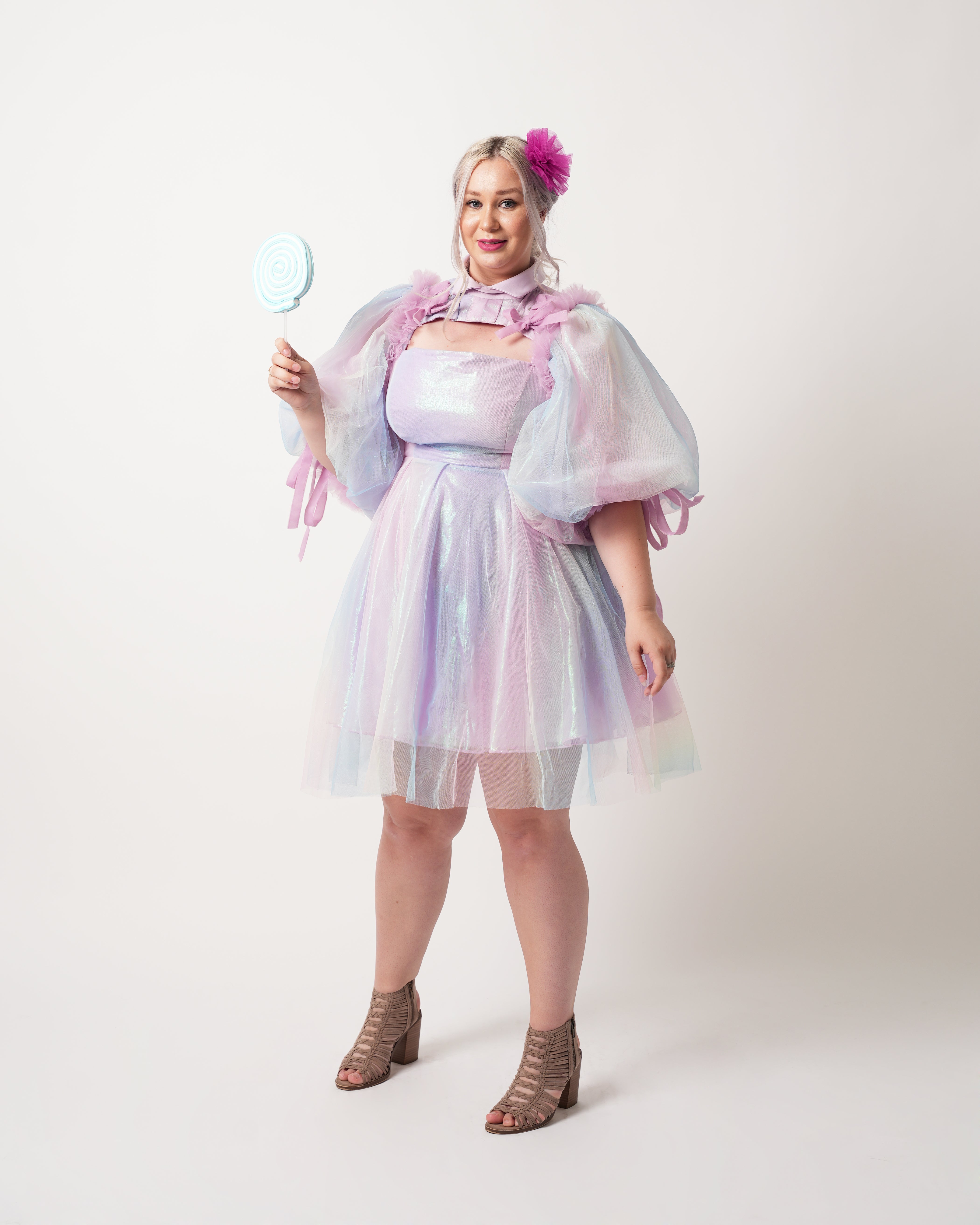 Moonlight Mermaid Dress - Iridescent Tulle Short Dress - Dimaz