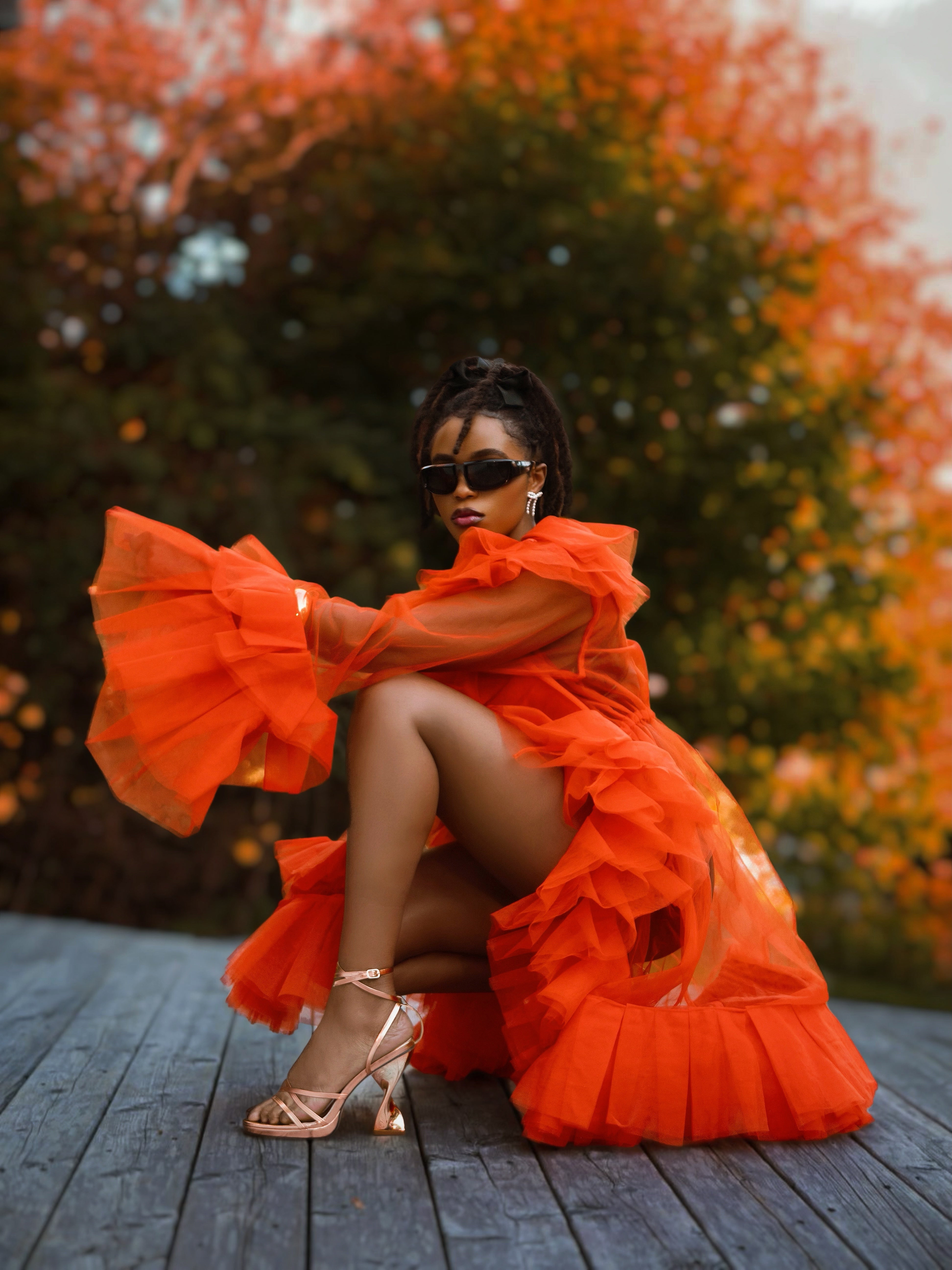 Please Me Robe - Tulle Statement Dress - Dimaz