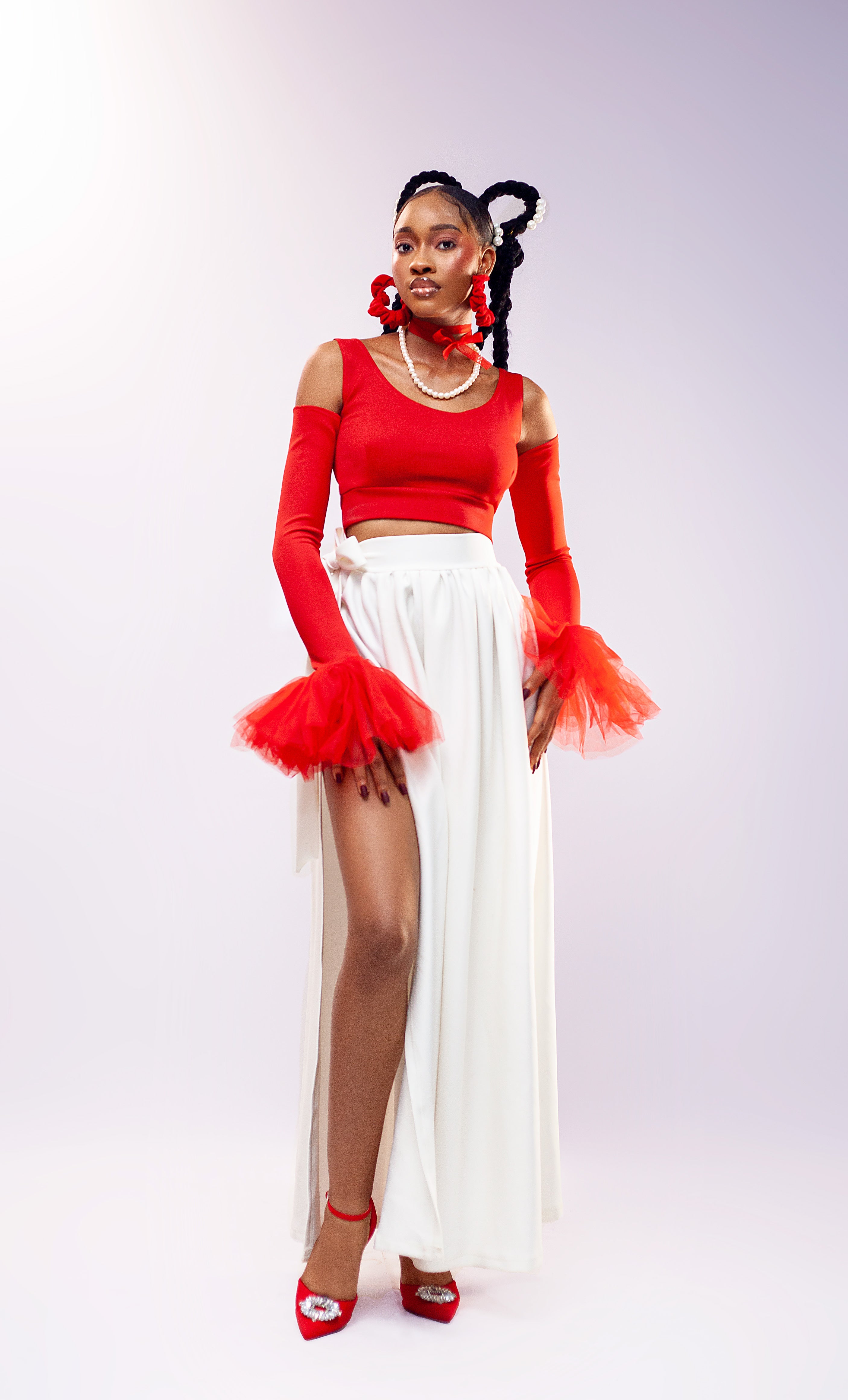 Serenity Tie Skirt - Versatile High-Waisted Maxi Skirt - Dimaz