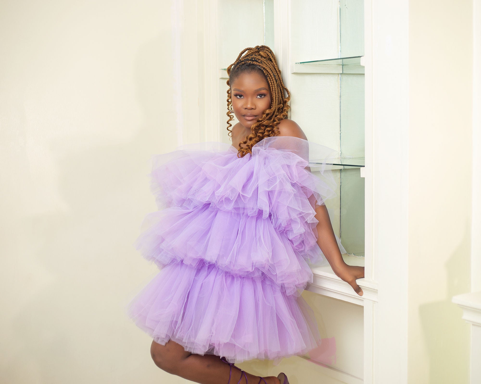 Iris Tiered Tulle Skirt Dress - Dimaz