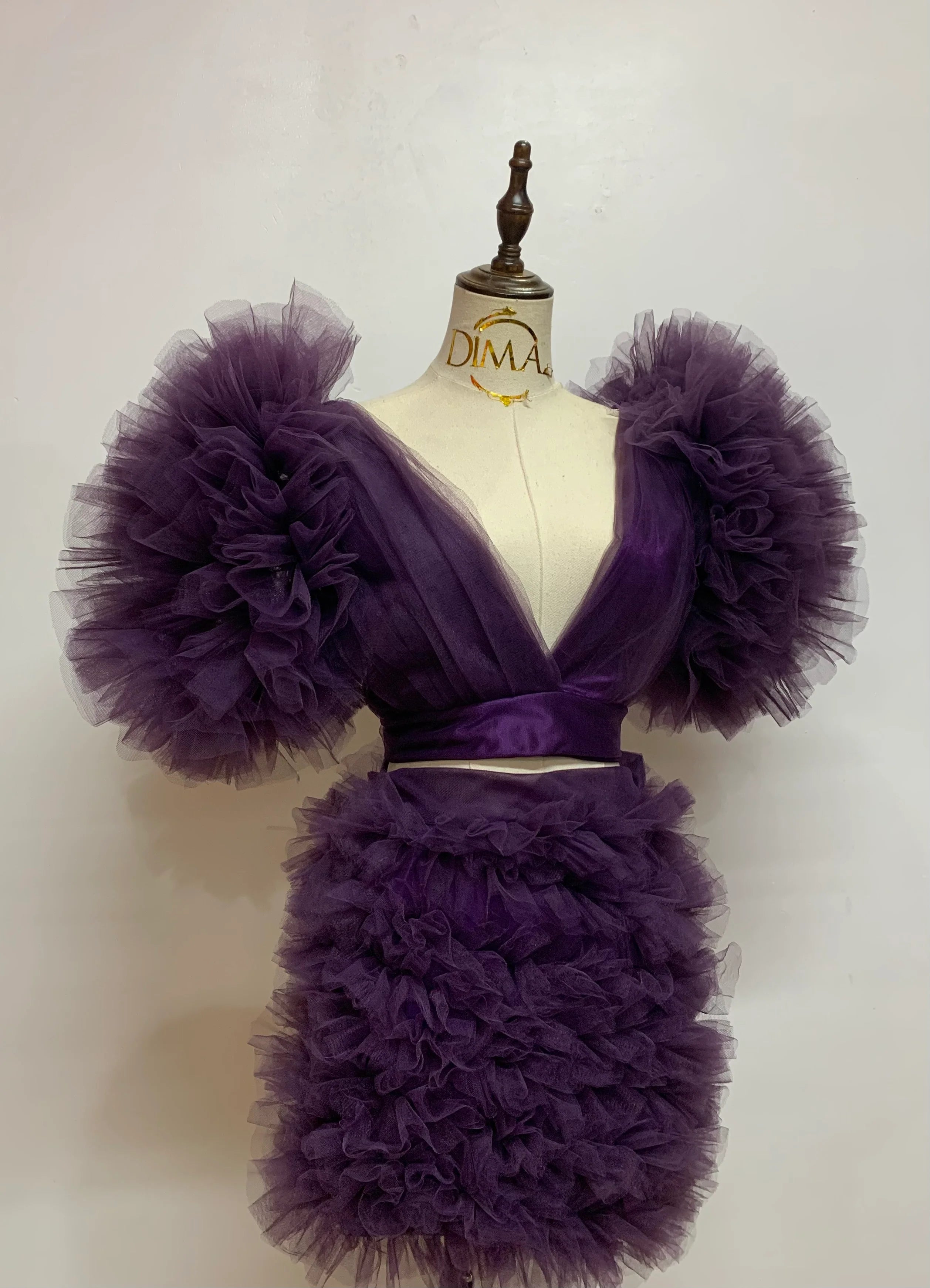 Ixora Coord - Ruffle Tulle Blouse - Dimaz