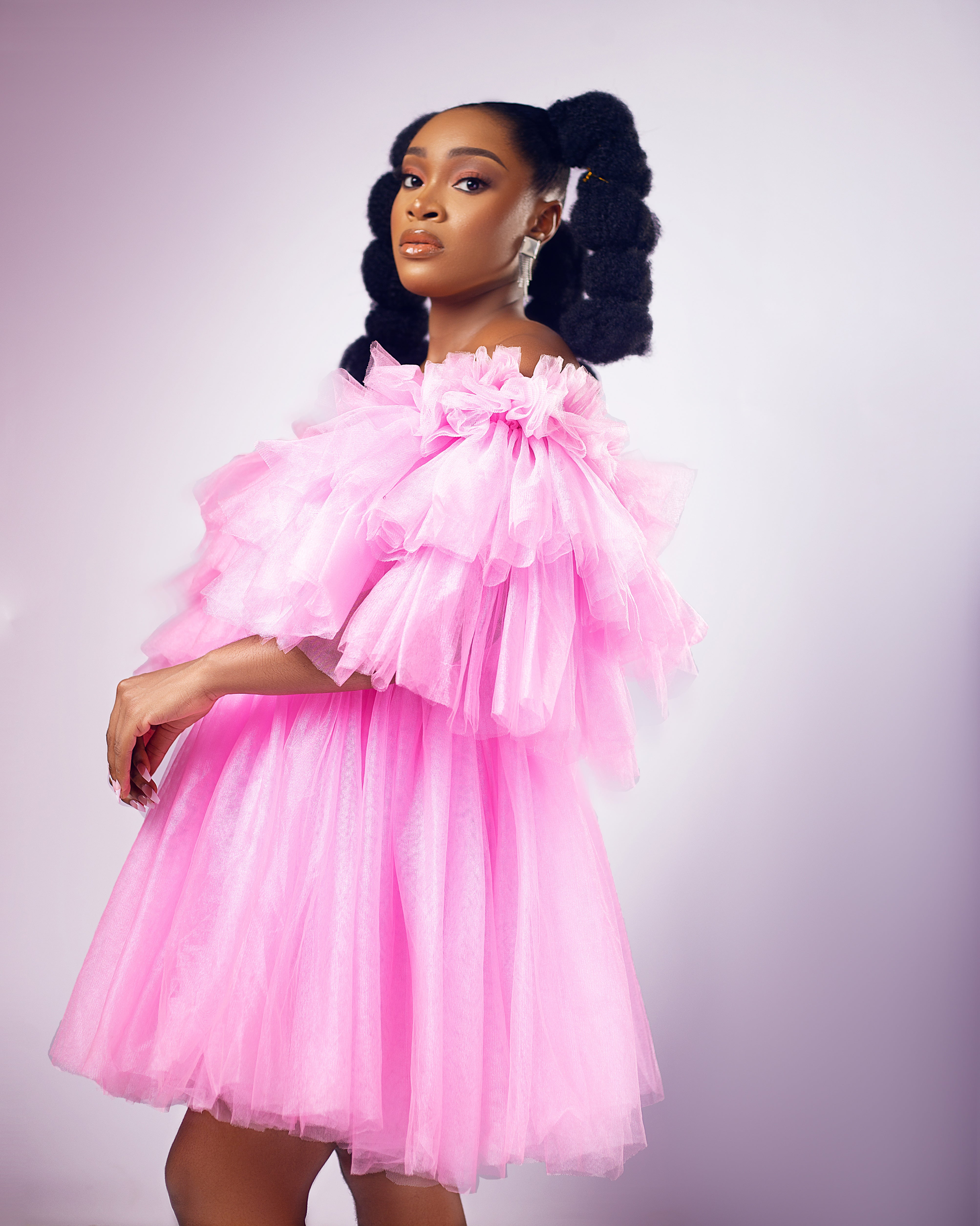 Be Mine Dress - Romantic Off-Shoulder Tulle Dress - Dimaz