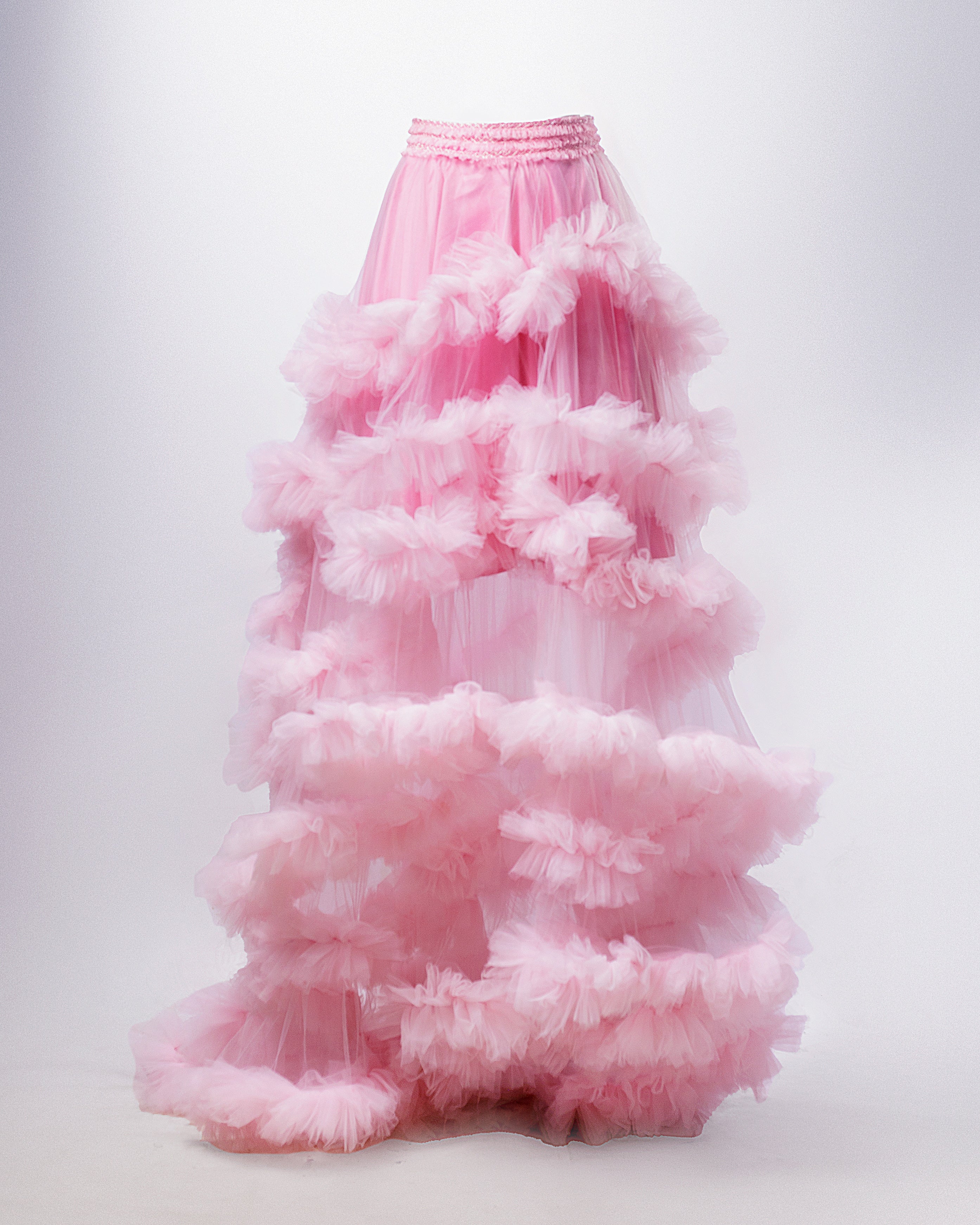 Candice Pink Tiered Tulle Skirt - Dimaz