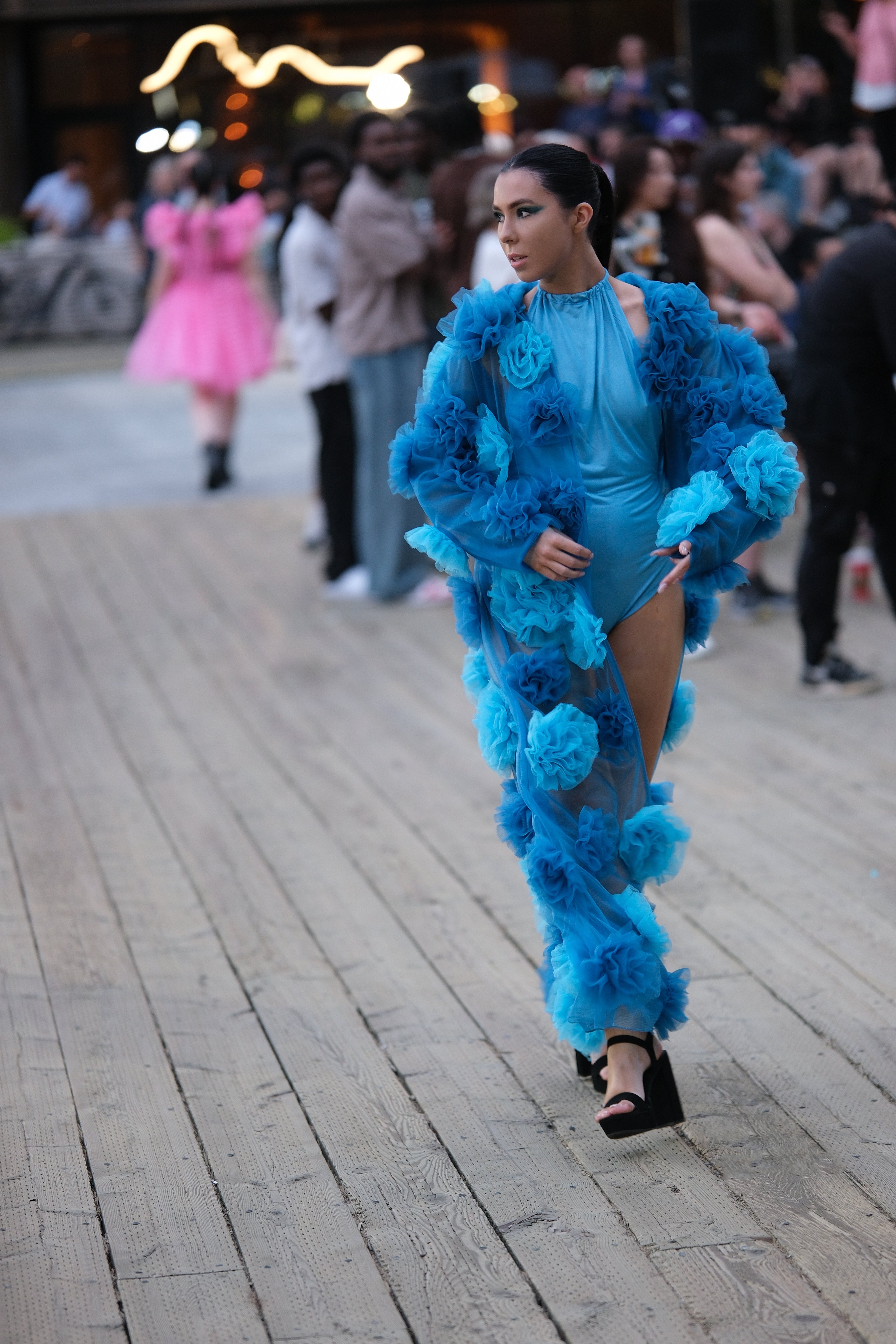 That Extra Jacket | Tulle Ruffle Flower Robe - Dimaz