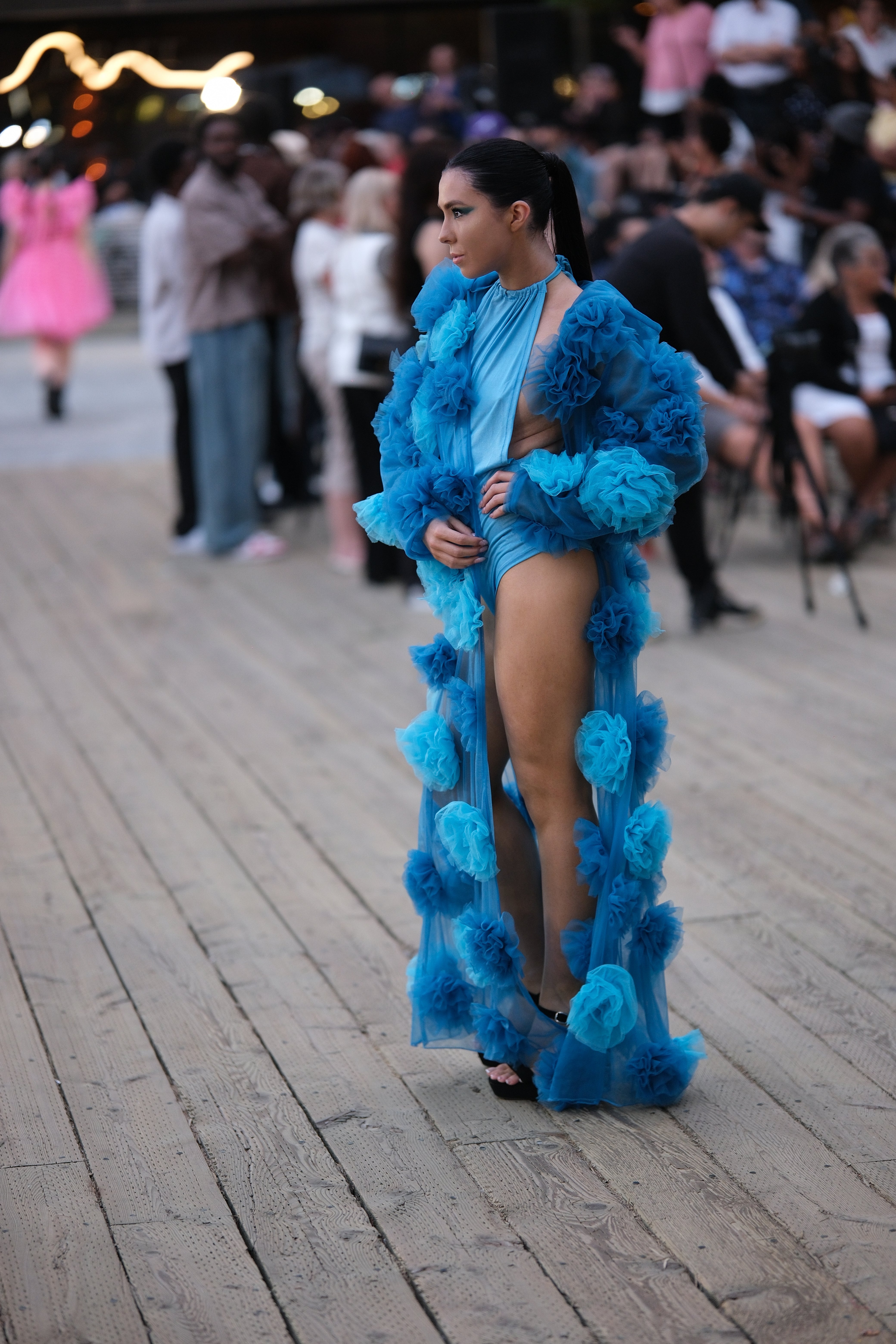That Extra Jacket | Tulle Ruffle Flower Robe - Dimaz
