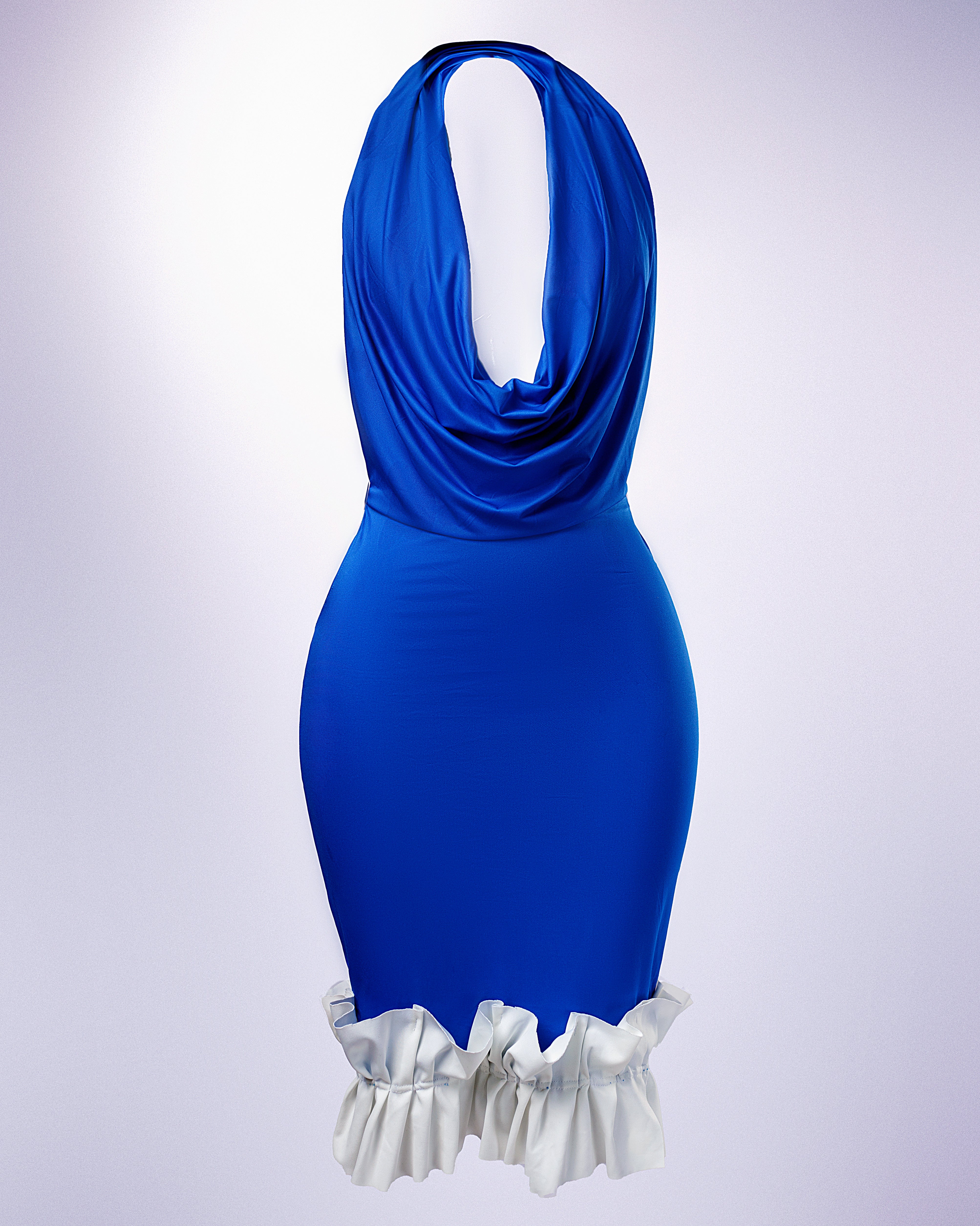 Midnight Muse Dress - Draped Halter Mini Dress - Dimaz