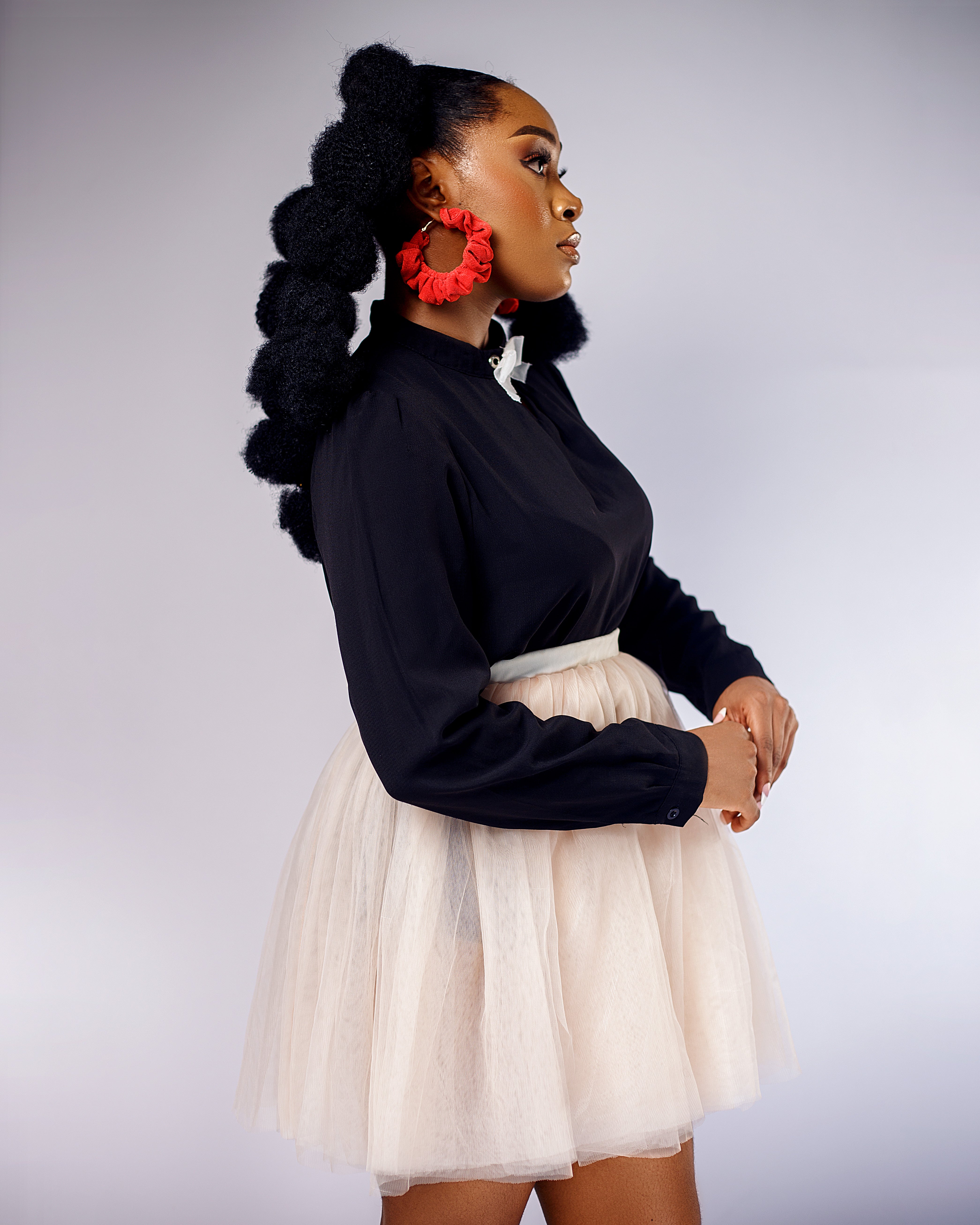Sugar Cloud Skirt - Flirty Tulle Wrap Mini Skirt - Dimaz