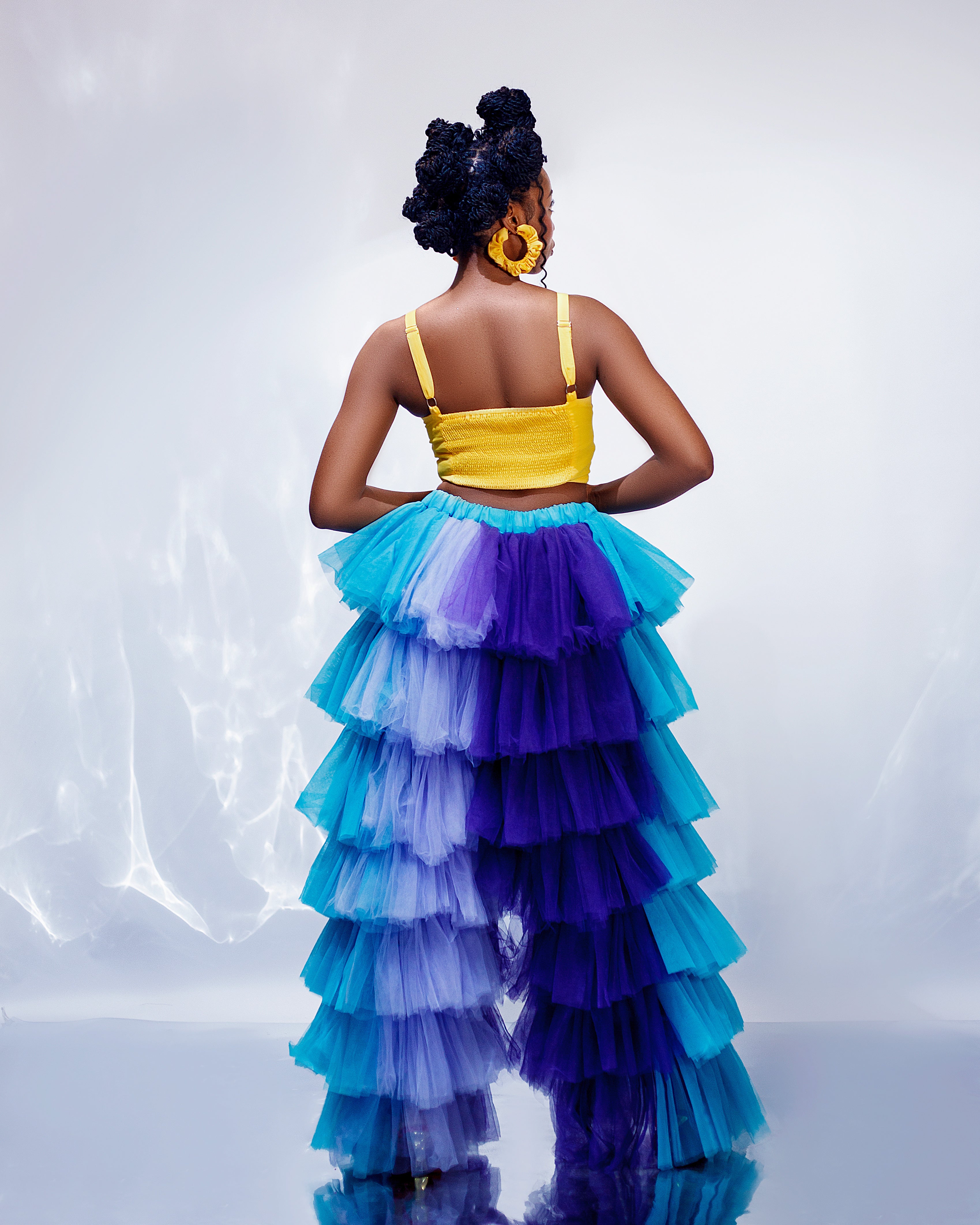 Wonderland Pants | Tiered Tulle Wide-Leg Pants - Dimaz