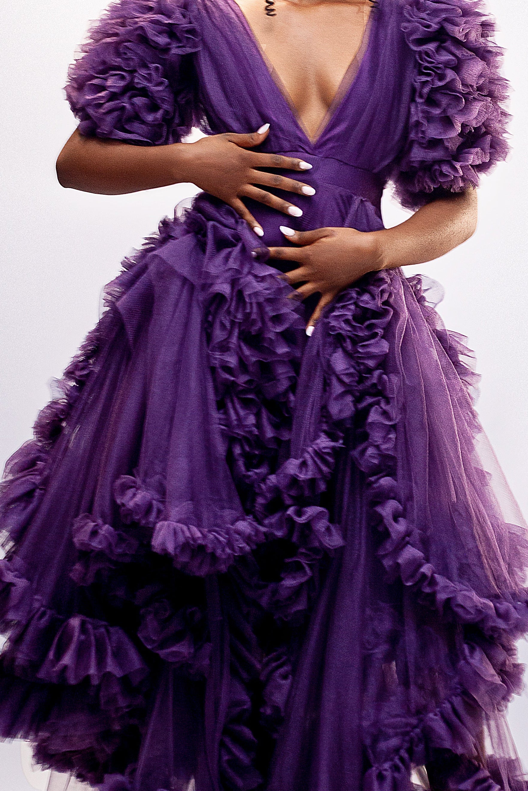 Purple Tulle Dress by Dimaz