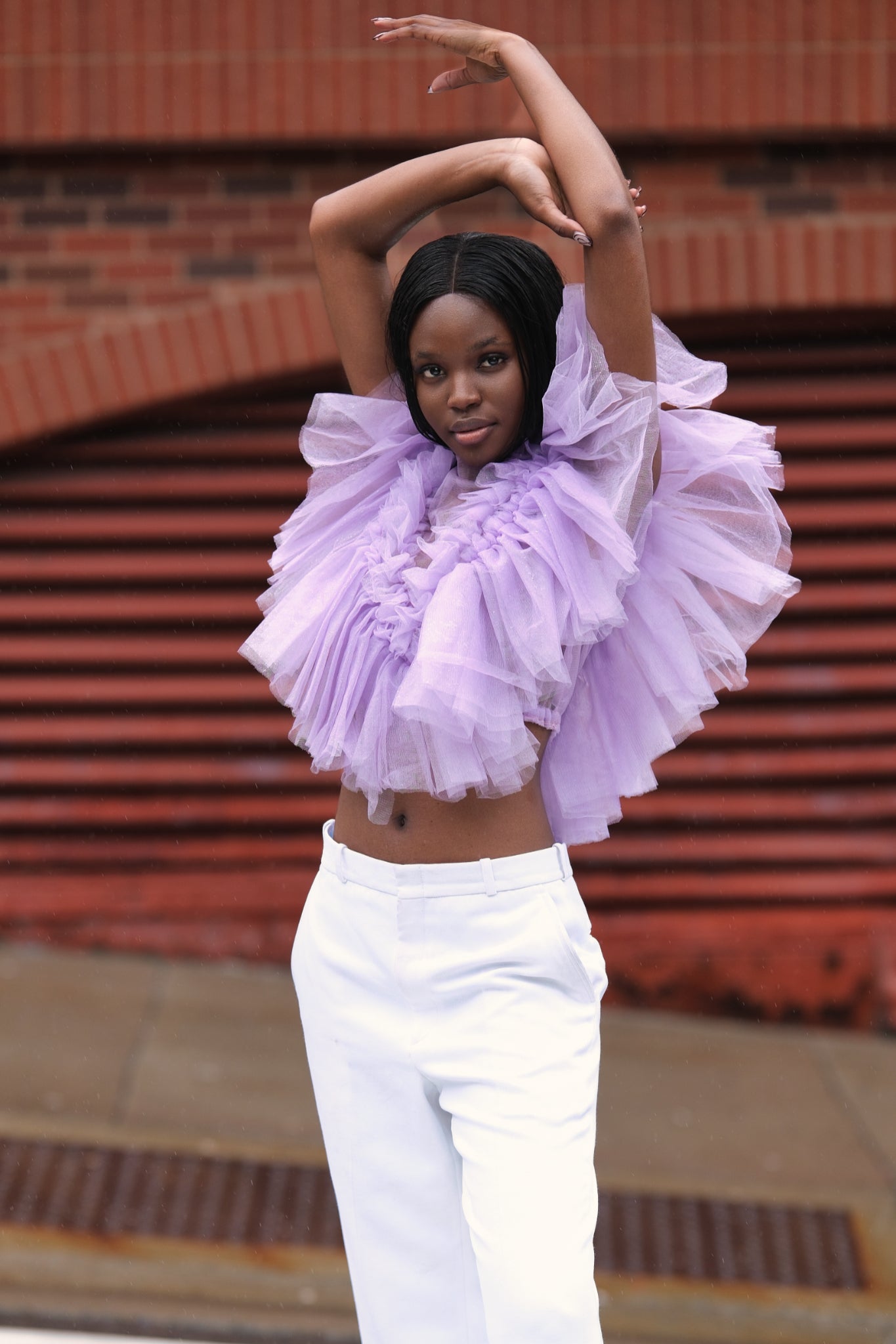 Elektra Top | Sheer Deep Plunge Butterfly Inspired Blouse - Dimaz
