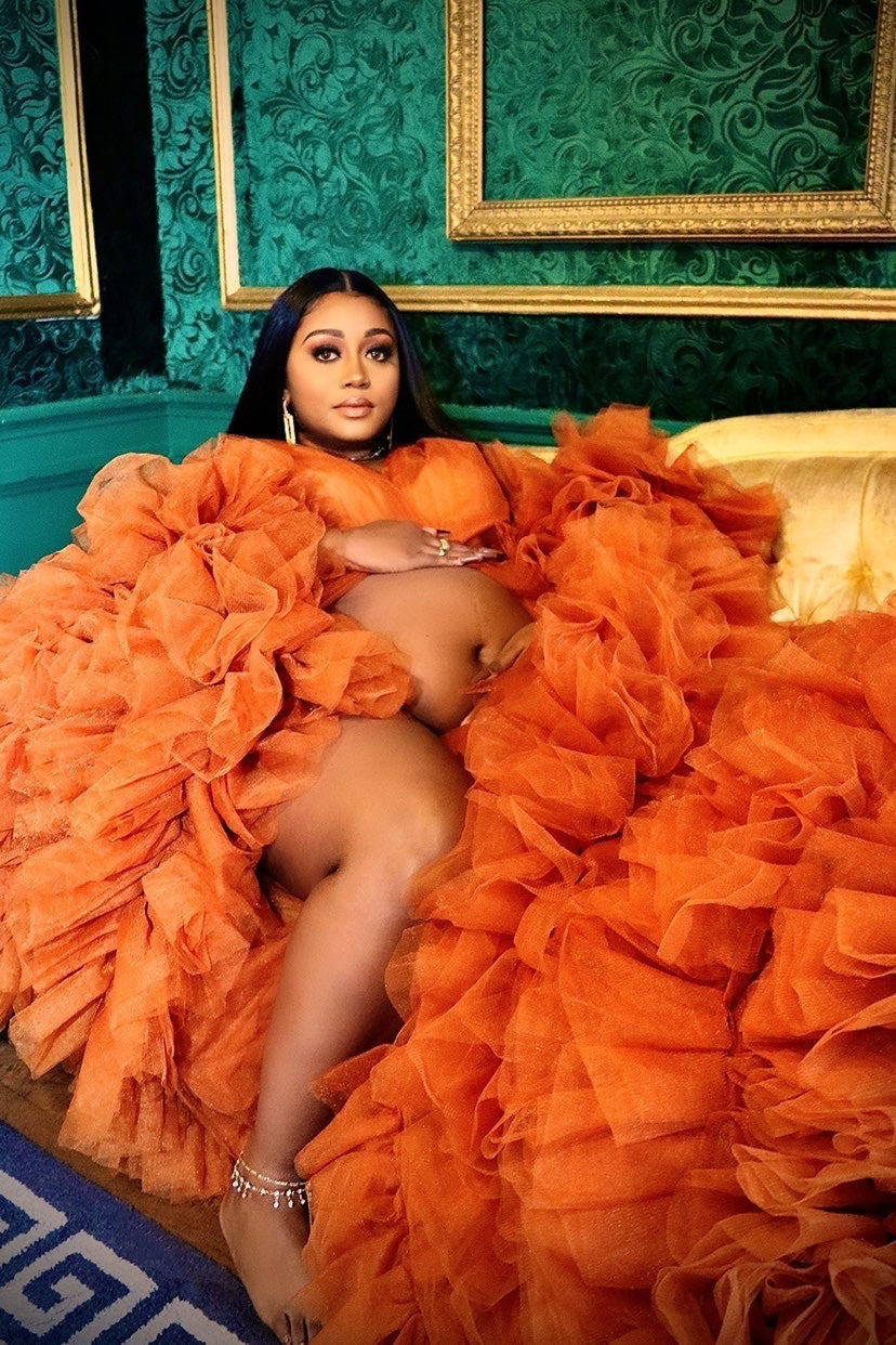 Lush Robe – Soft Flowy Tulle Photoshoot Robe - Dimaz