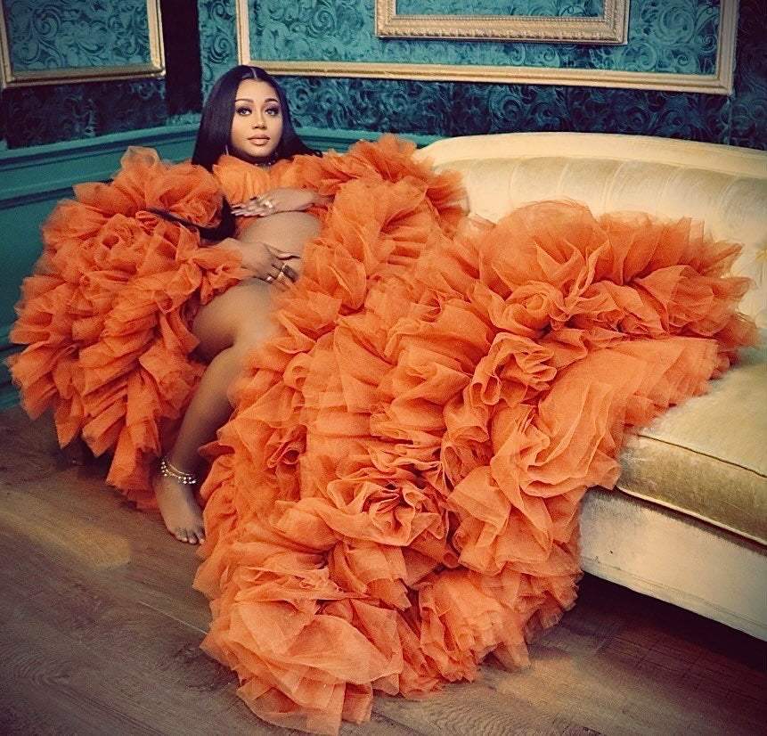 Lush Robe – Soft Flowy Tulle Photoshoot Robe - Dimaz
